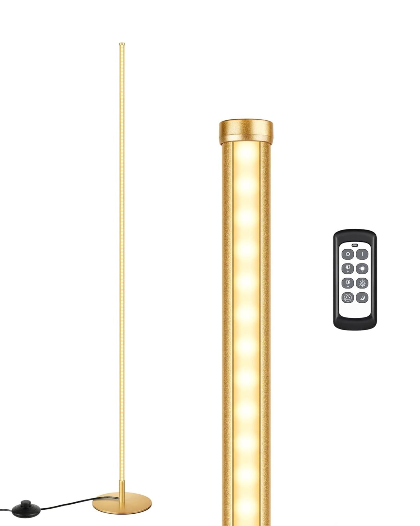 Modern Minimalist Adjustable-Height Dimmable LED Corner Floor Lamp