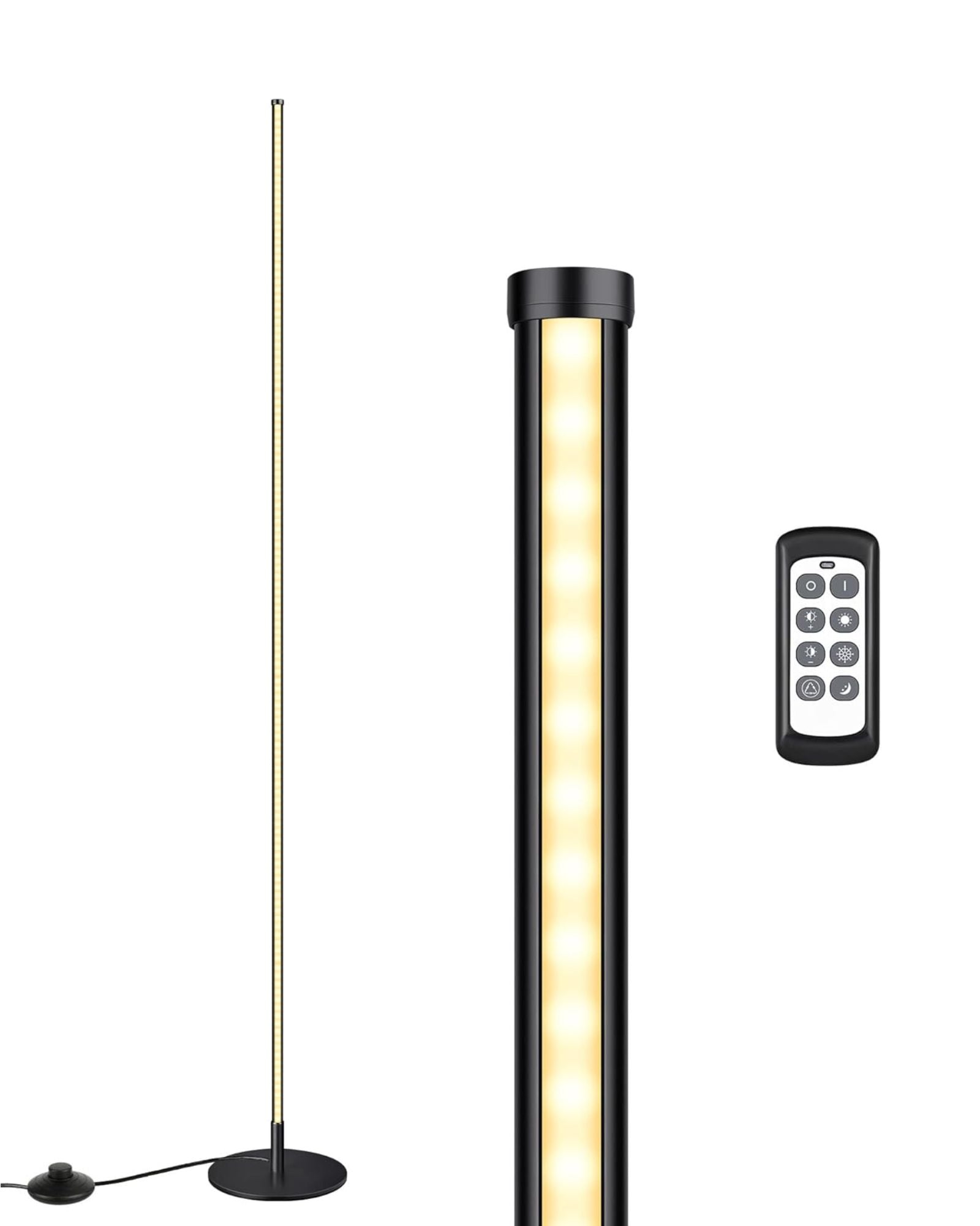 Modern Minimalist Adjustable-Height Dimmable LED Corner Floor Lamp