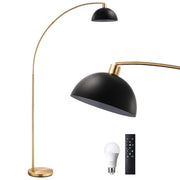 78" Tall Mid-Century Modern Arc Floor Lamp with Adjustable Head & Remote - Dimmable Bulb Included