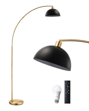 78" Tall Mid-Century Modern Arc Floor Lamp with Adjustable Head & Remote - Dimmable Bulb Included