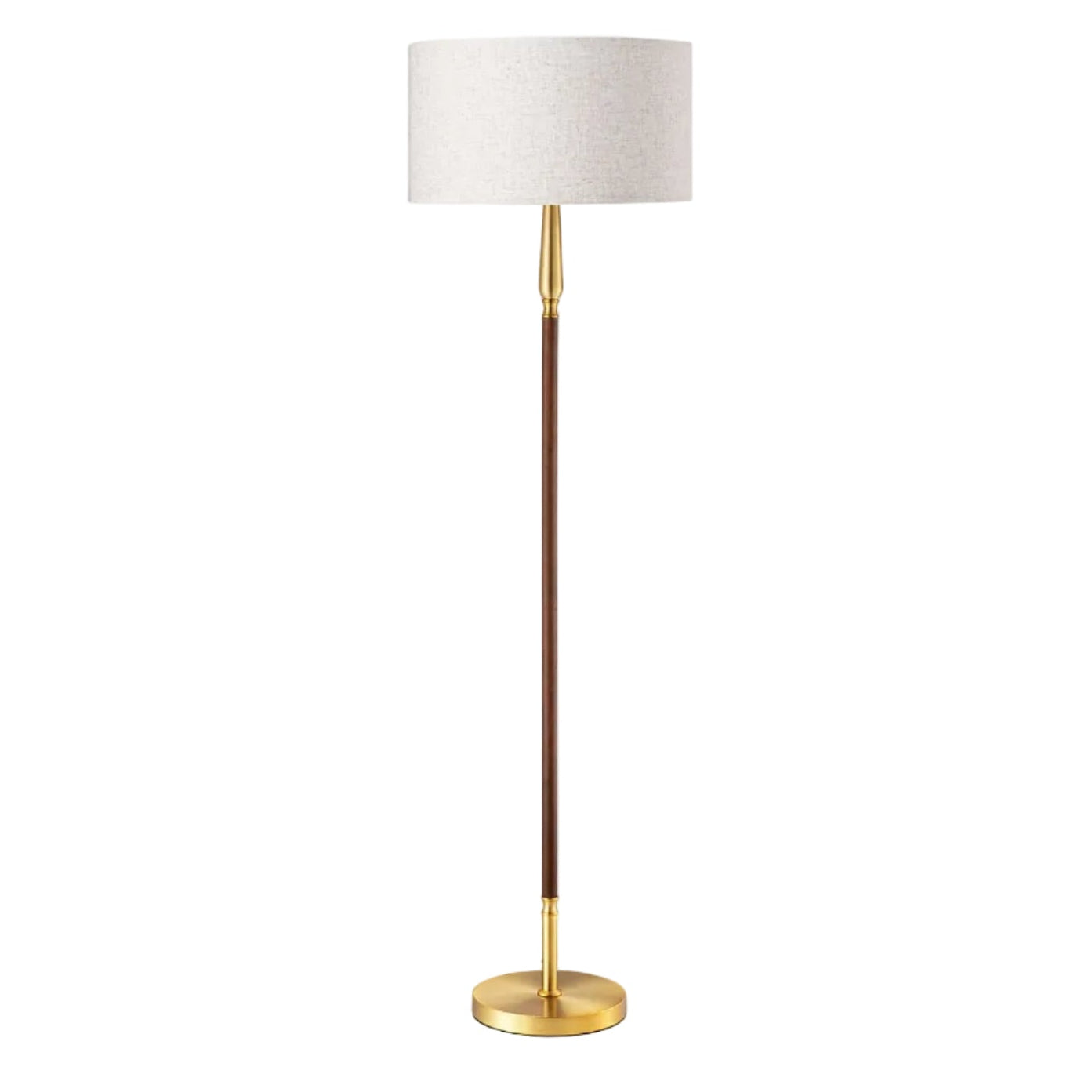 61.8" Tall Dimmable Traditional Floor Lamp with Linen Shade & Remote Control - LED Bulb Included