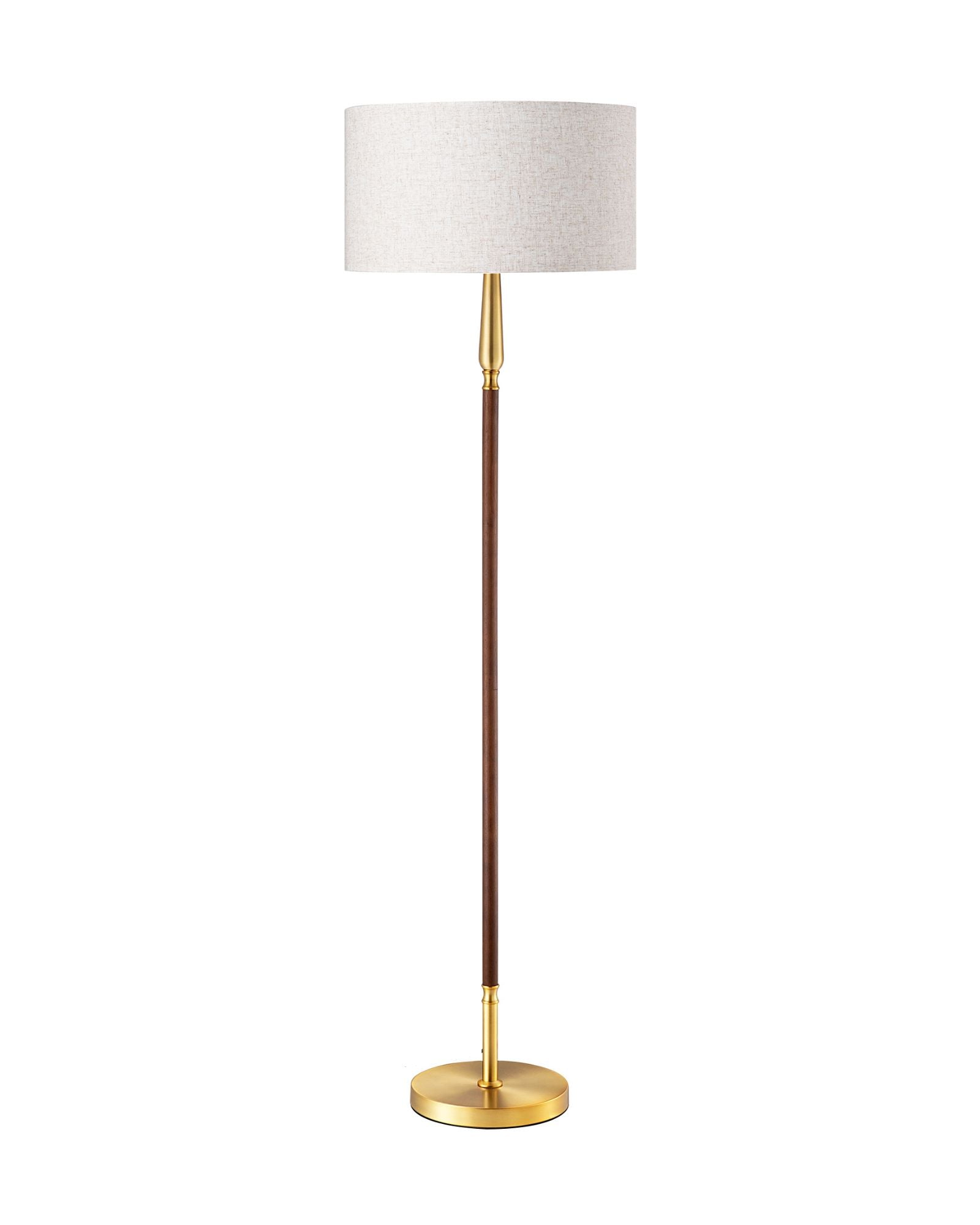 61.8" Tall Dimmable Traditional Floor Lamp with Linen Shade & Remote Control - LED Bulb Included