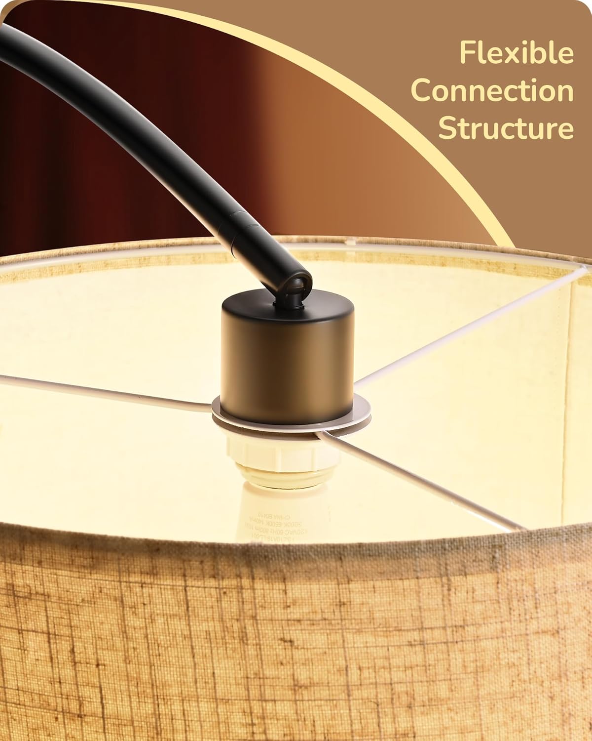 78.4" Tall Modern Arc Floor Lamp with Linen Drum Shade