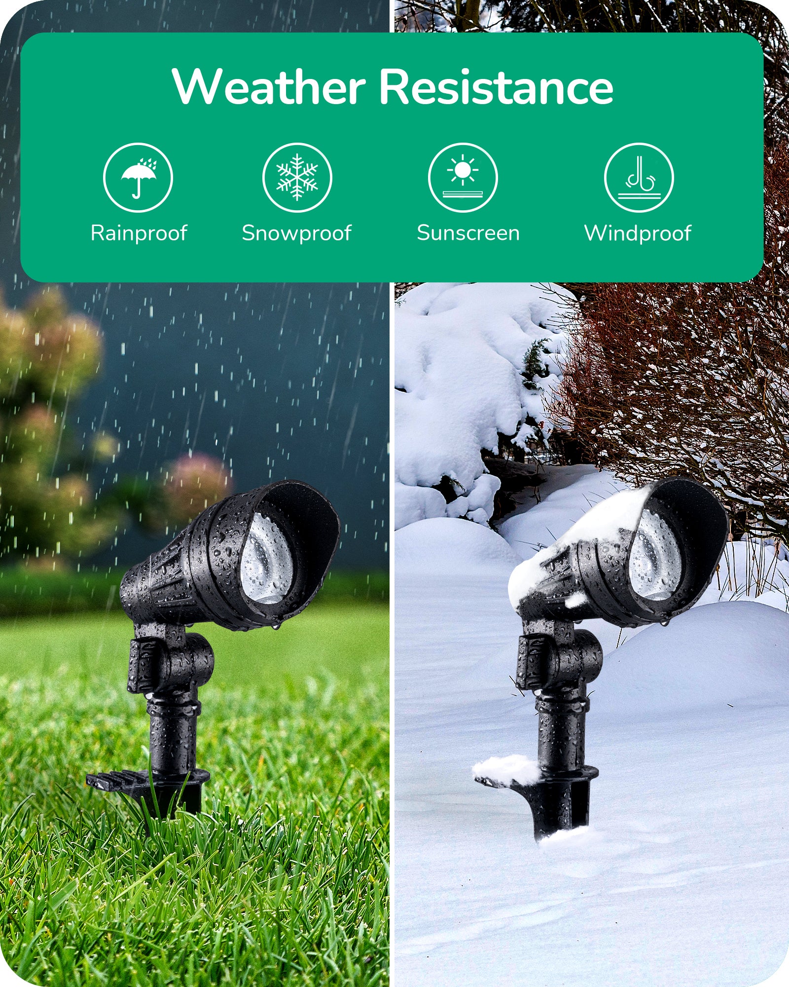 EDISHINE 8 Pack Low Voltage Landscape Lights-HGSL08B