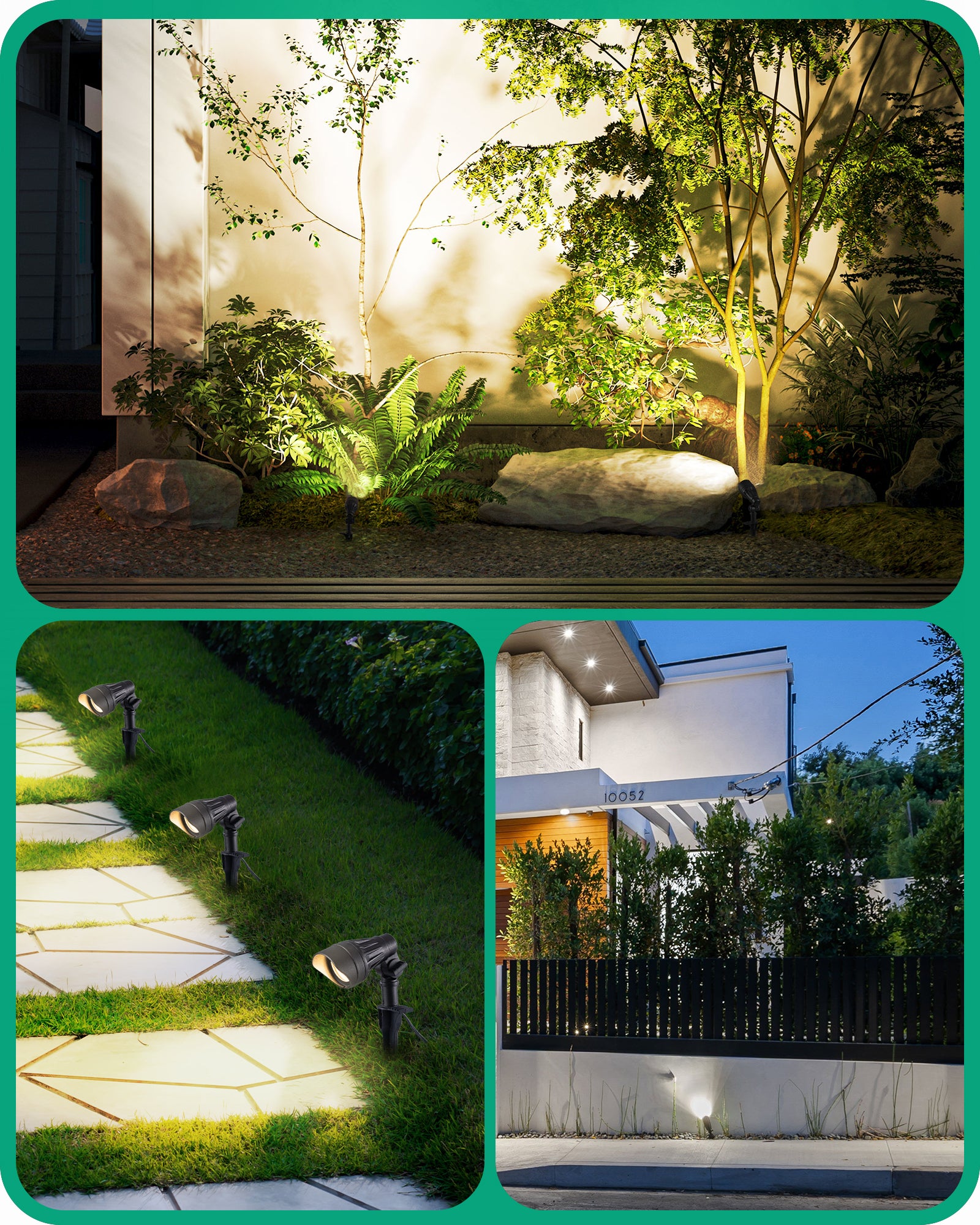 EDISHINE 8 Pack Low Voltage Landscape Lights-HGSL08B