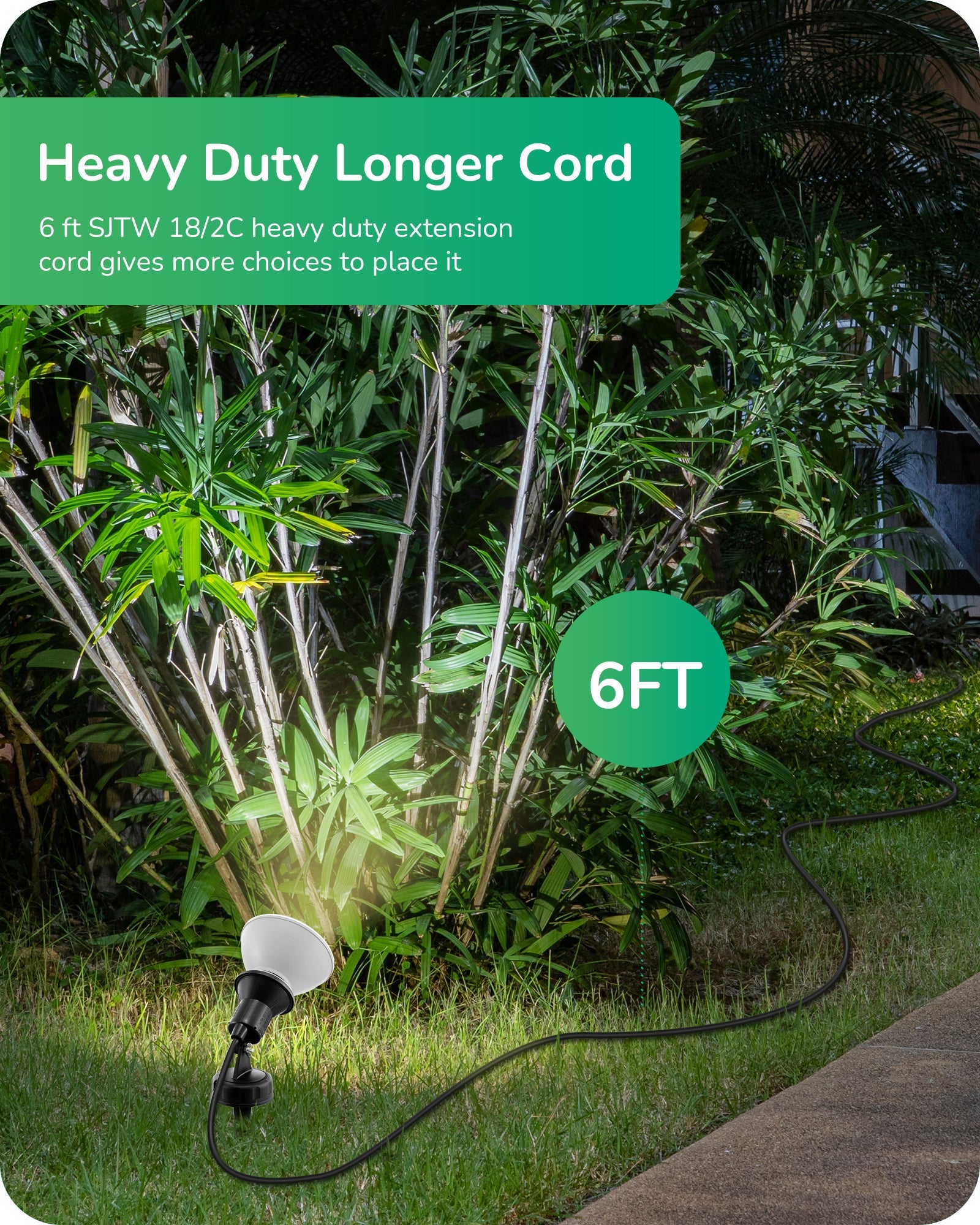 EDISHINE 120V 180掳 Adjustable Outdoor Spotlights (2 Pack)-HGSL15A