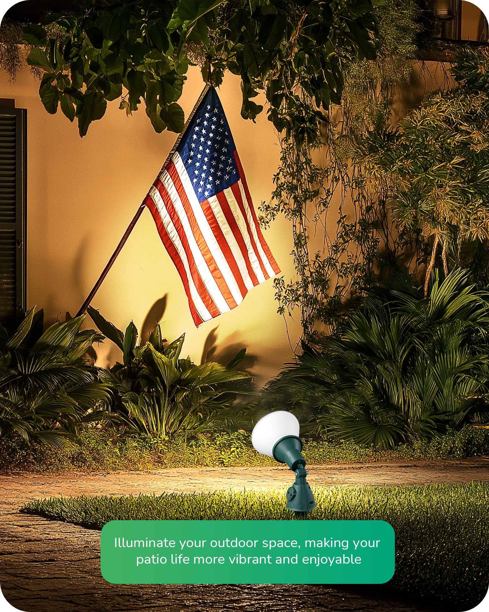 EDISHINE 2 Pack Christmas 120V Outdoor LED Spotlight-HGSL16A