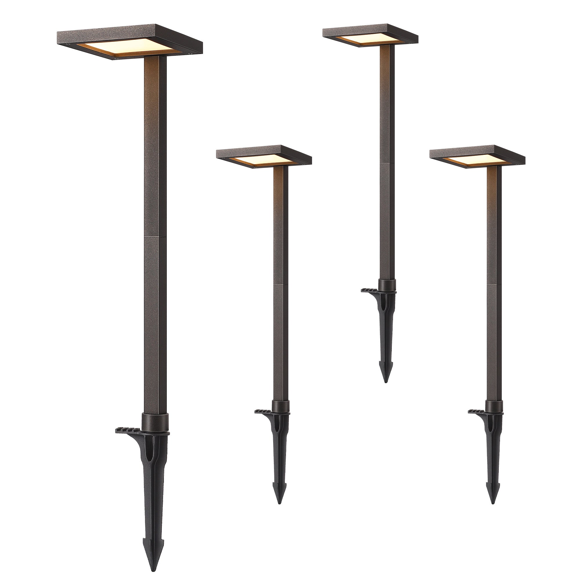 EDISHINE Low Voltage Landscape Lighting, 5.6W 151LM 3000K 50,000 Hrs Waterproof LED Pathway Lights, 12V Aluminum Outdoor Landscape Lighting with Connectors for Yard, Garden, Walkway, 4 Pack - HGSL30A