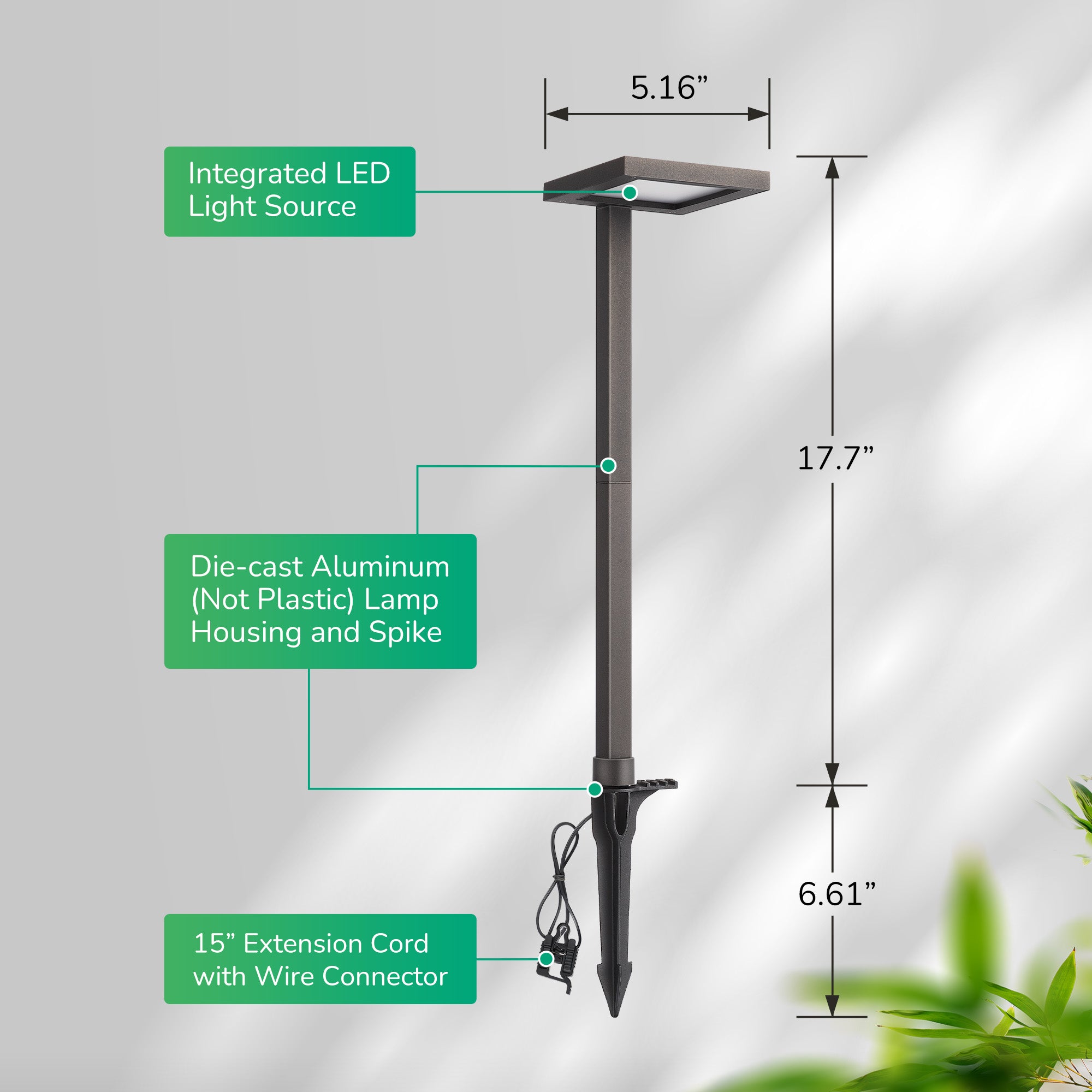 EDISHINE Low Voltage Landscape Lighting, 5.6W 151LM 3000K 50,000 Hrs Waterproof LED Pathway Lights, 12V Aluminum Outdoor Landscape Lighting with Connectors for Yard, Garden, Walkway, 4 Pack - HGSL30A
