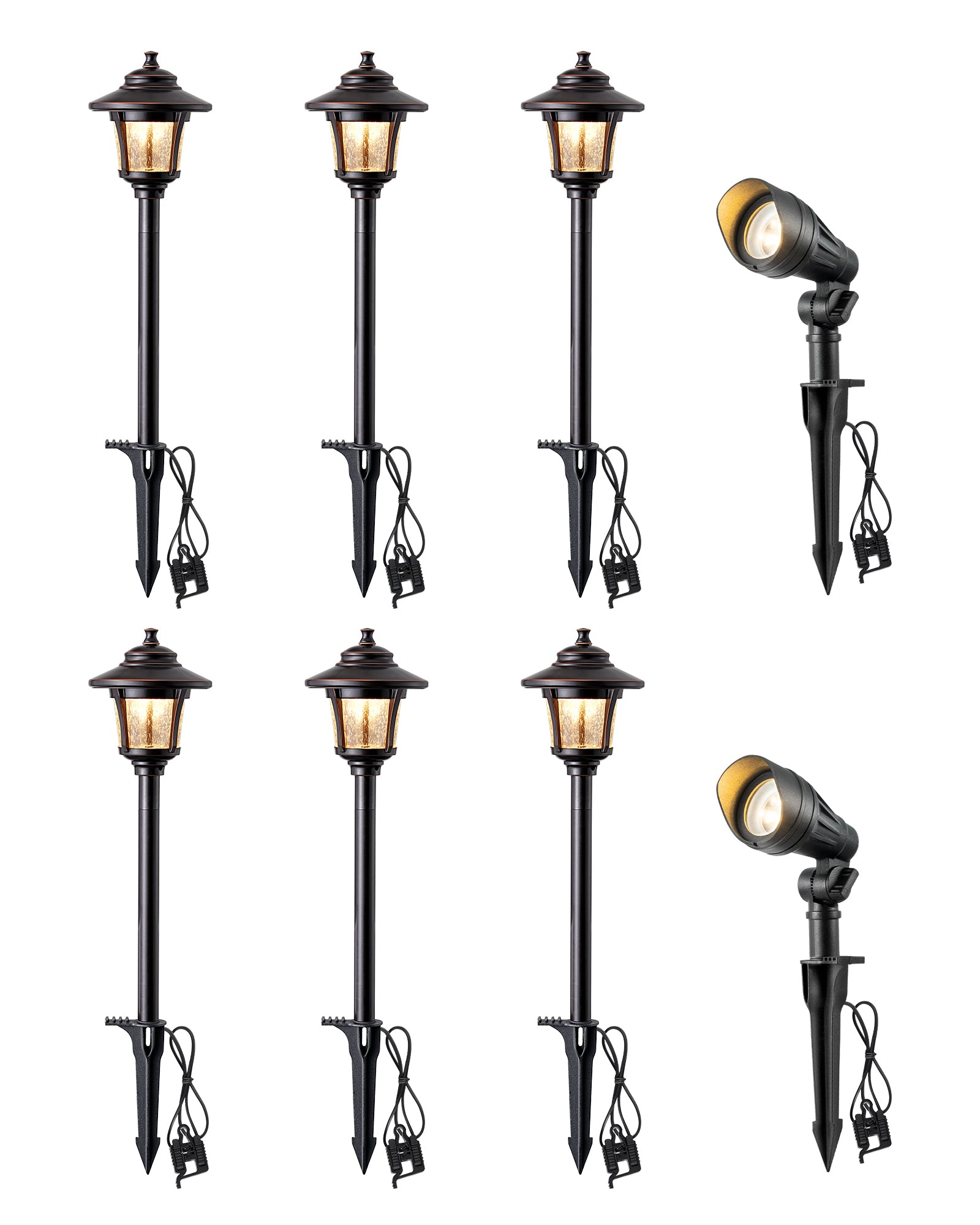 EDISHINE 12V Low Voltage Landscape Lights Kit-HGSL34C