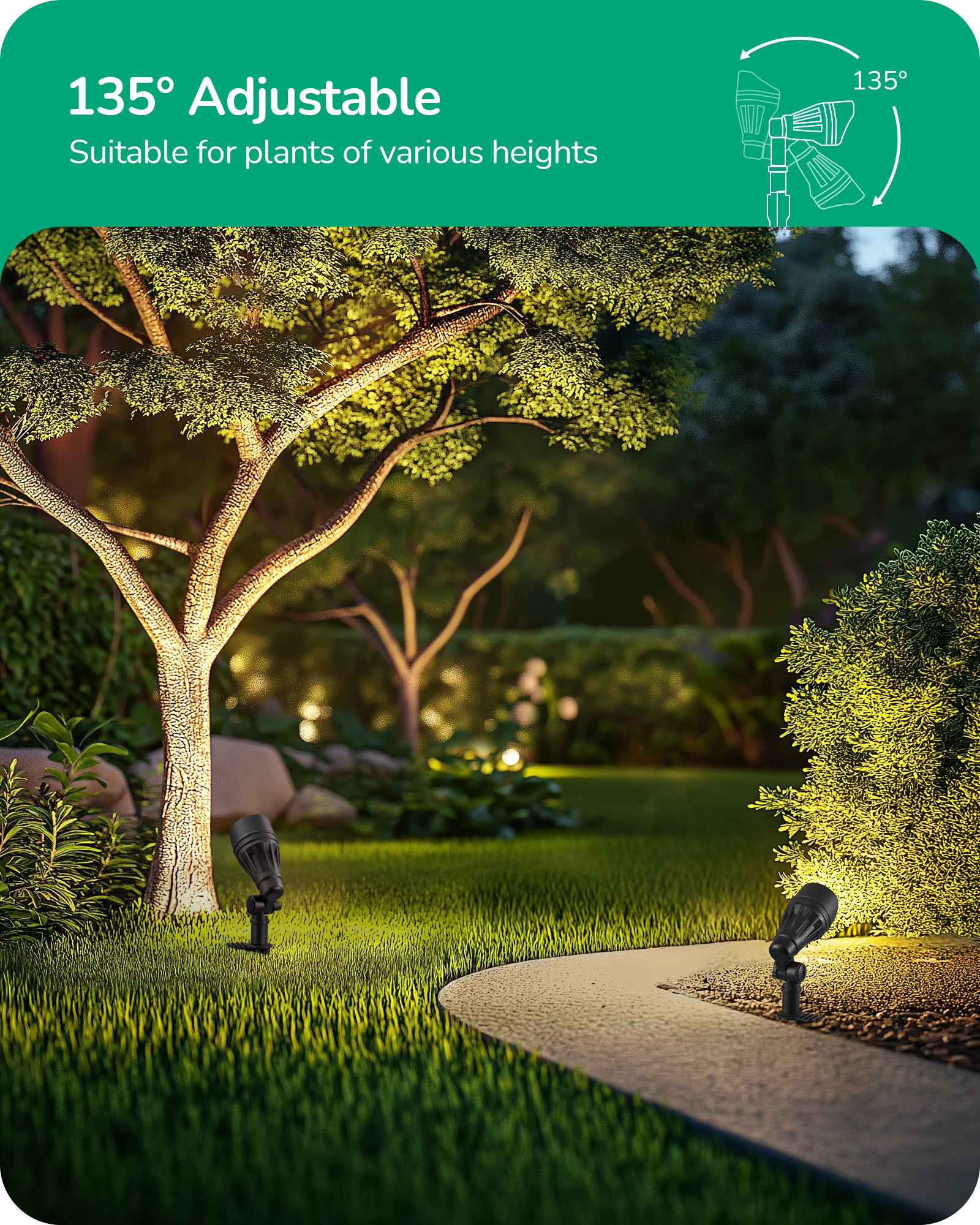 EDISHINE 12V Low Voltage Landscape Lights Kit-HGSL34C