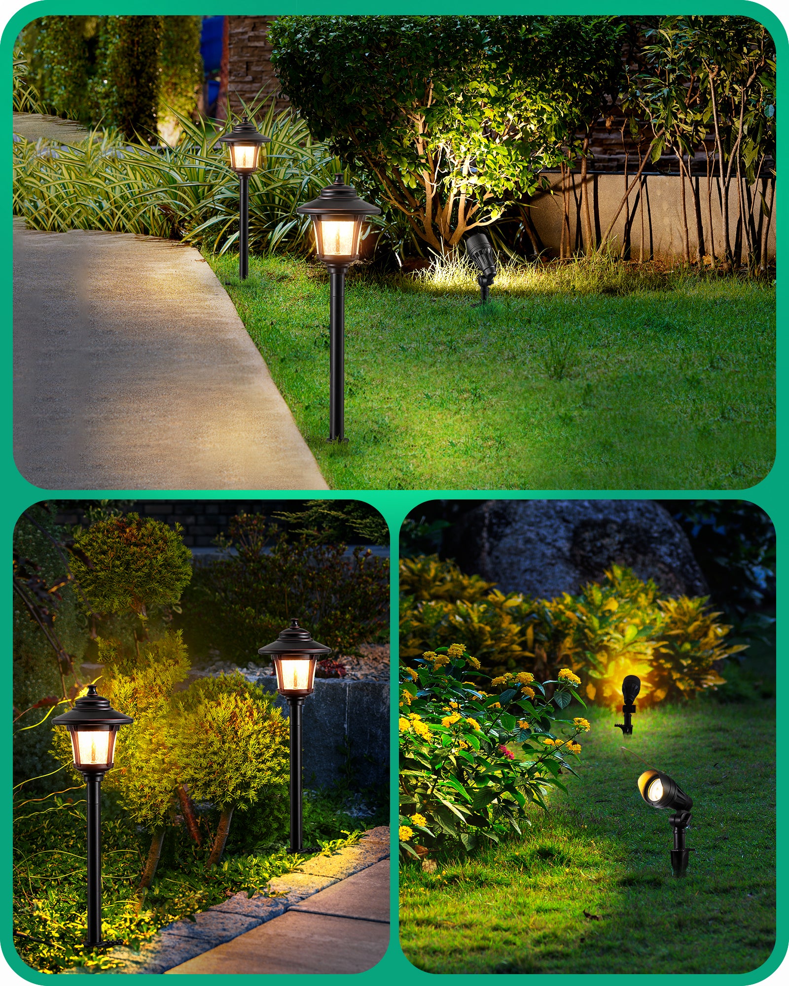 EDISHINE 12V Low Voltage Landscape Lights Kit-HGSL34C
