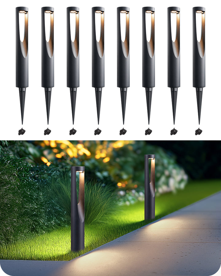 EDISHINE 12V 3000K Warm White Low Voltage Landscape Lights, IP65, CRI 80, 6 Pack-HGSL36A