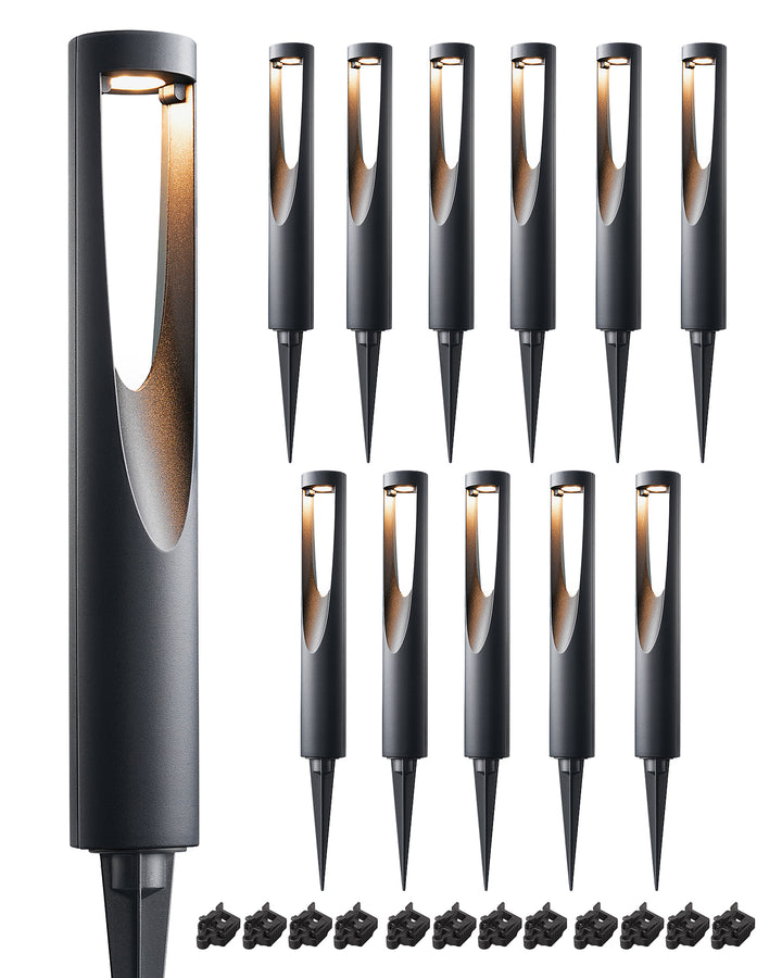 EDISHINE 12V 3000K Warm White Low Voltage Landscape Lights, IP65, CRI 80, 6 Pack-HGSL36A