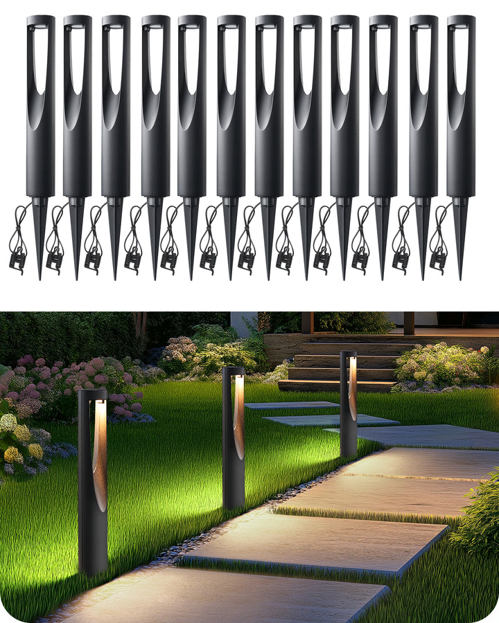 EDISHINE 12V 3000K Warm White Low Voltage Landscape Lights, IP65, CRI 80, 6 Pack-HGSL36A