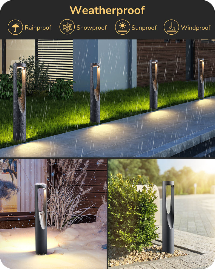 EDISHINE 12V 3000K Warm White Low Voltage Landscape Lights, IP65, CRI 80, 6 Pack-HGSL36A