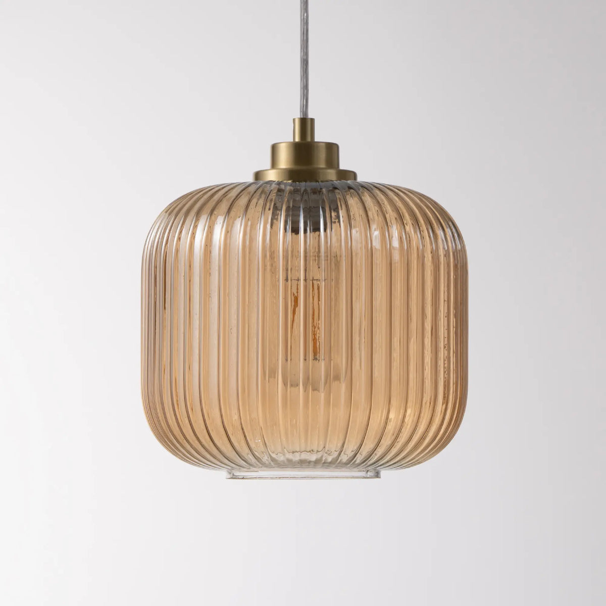 Blue Glass Pendant Light  (8")