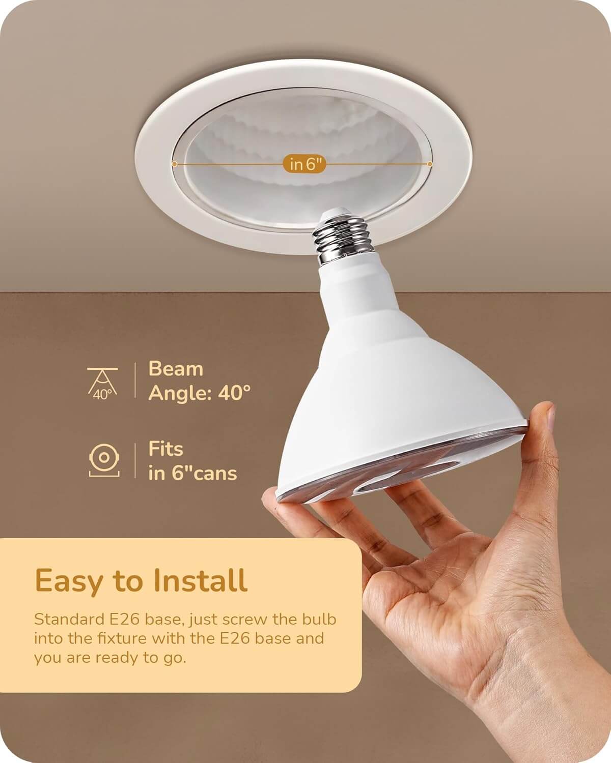 PAR38 Dimmable LED Outdoor Flood Light Bulbs – 18W 3000K E26 (4-Pack)