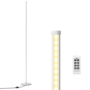 57.5” Tall Minimalist Dimmable LED Corner Floor Lamp with Remote Control (White)