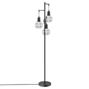 65" Tall Dimmable Farmhouse Industrial Tree Floor Lamp with Diamond-Shaped Bulb Cages - LED Bulbs Included