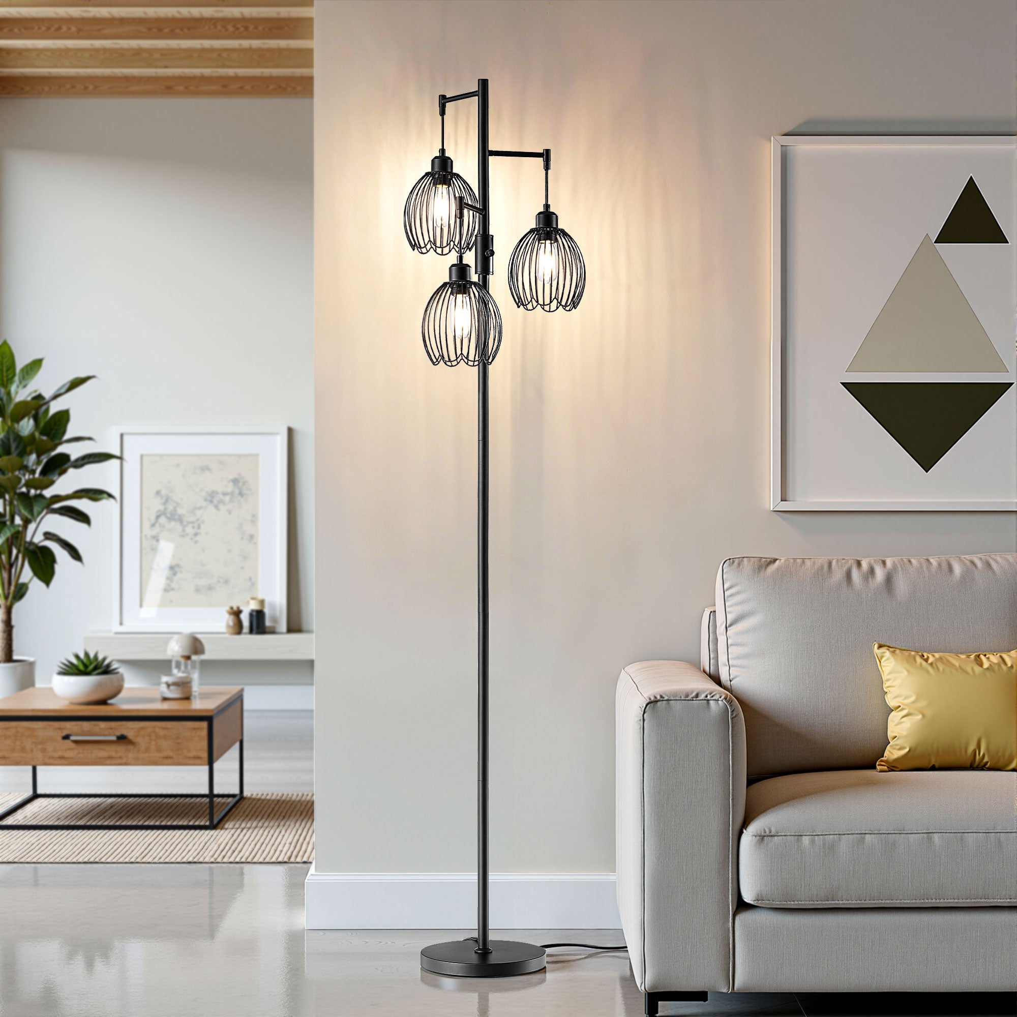 69in Industrial Floor Lamp