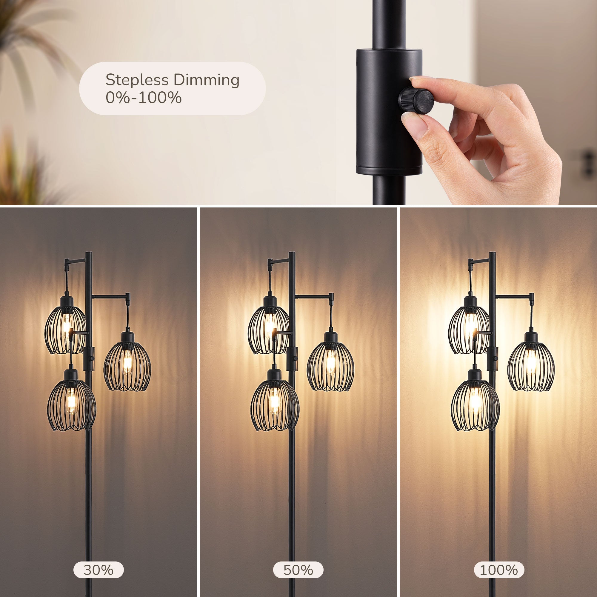 69in Industrial Floor Lamp