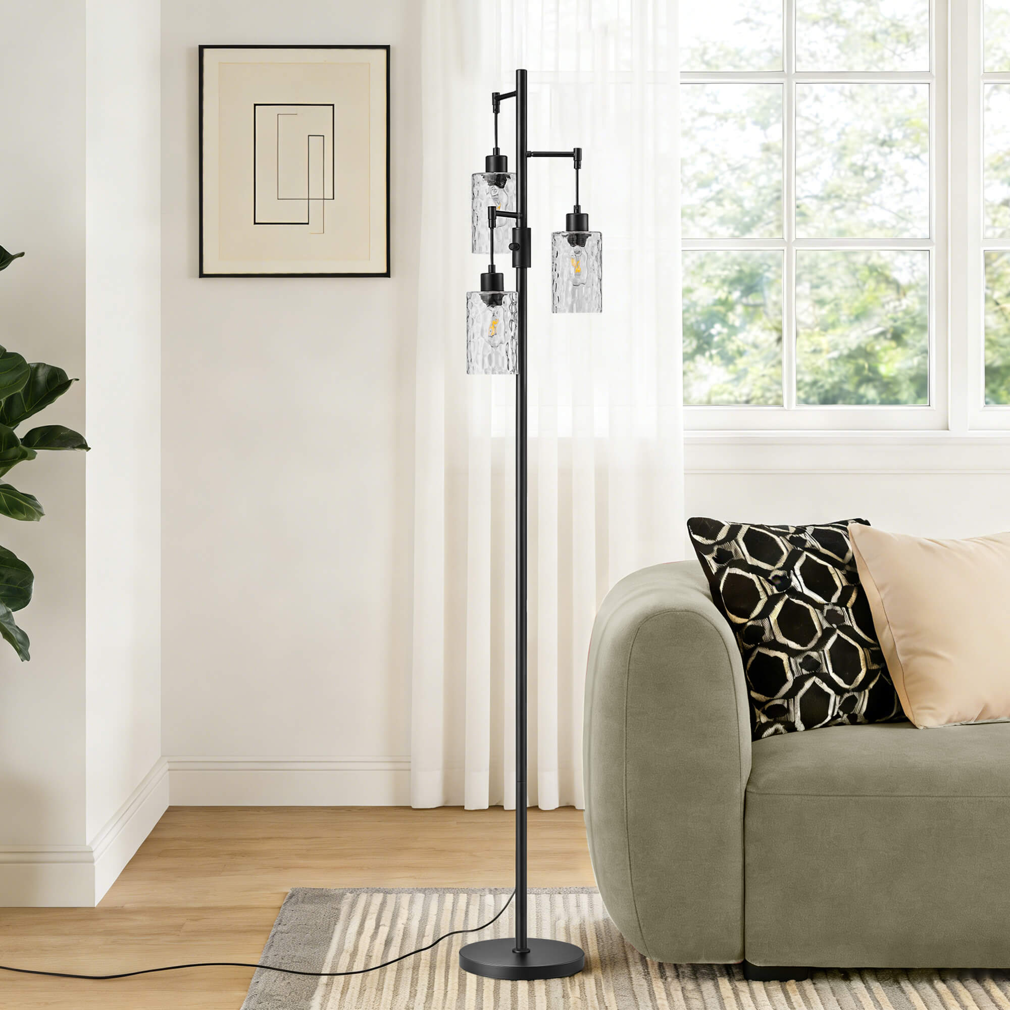 70in Industrial Floor Lamp for Living Room
