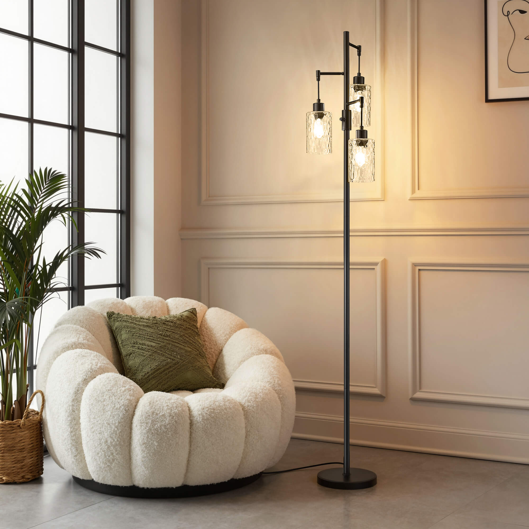 70in Industrial Floor Lamp for Living Room