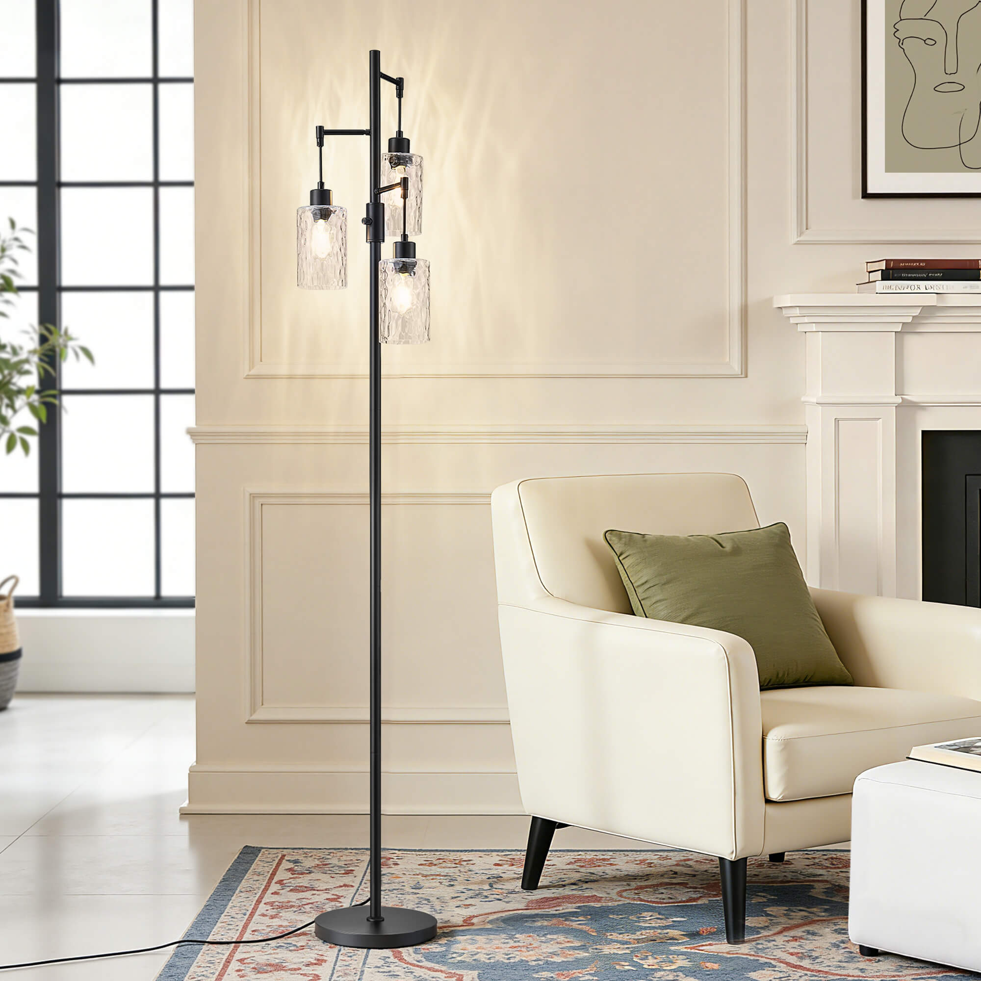 70in Industrial Floor Lamp for Living Room
