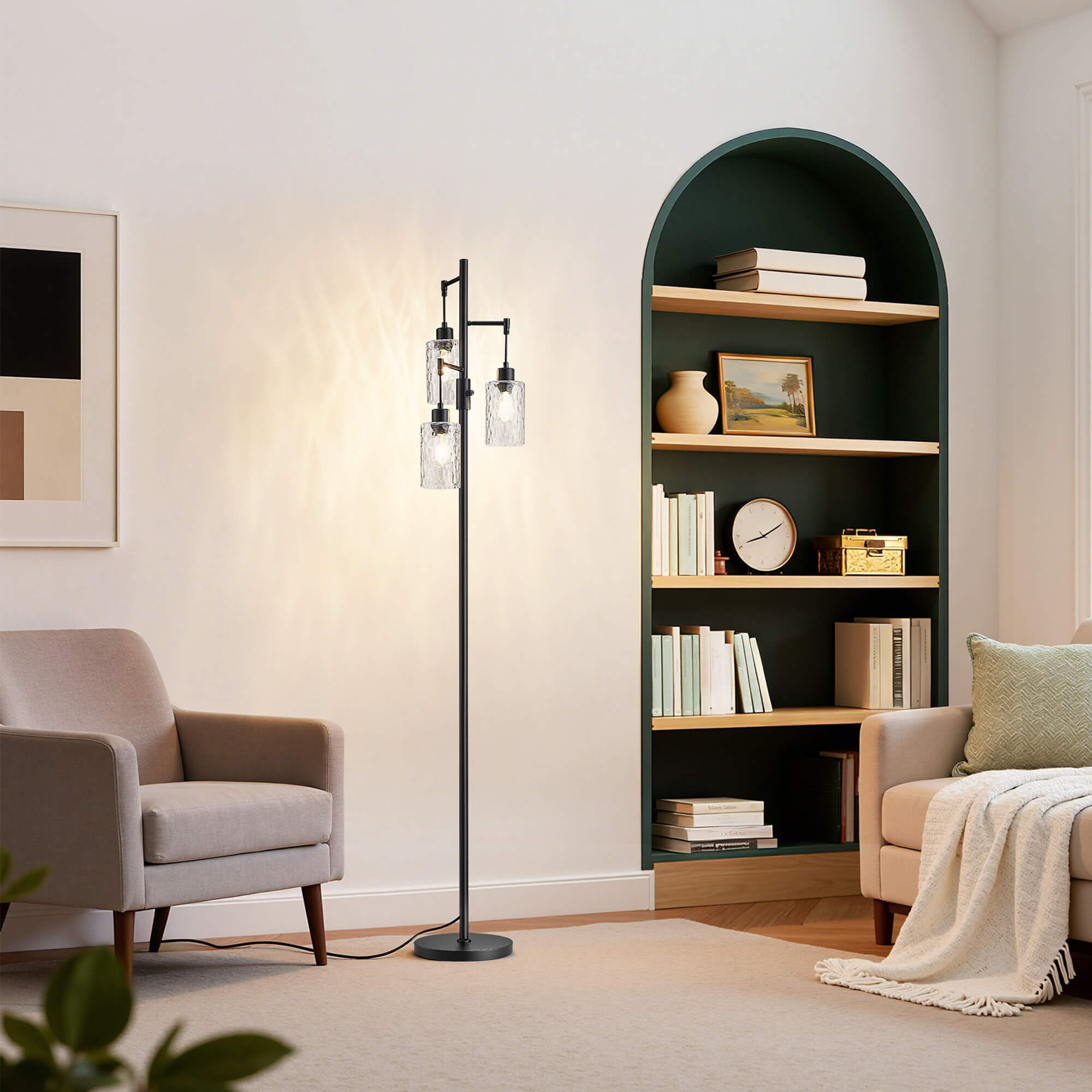 70in Industrial Floor Lamp for Living Room