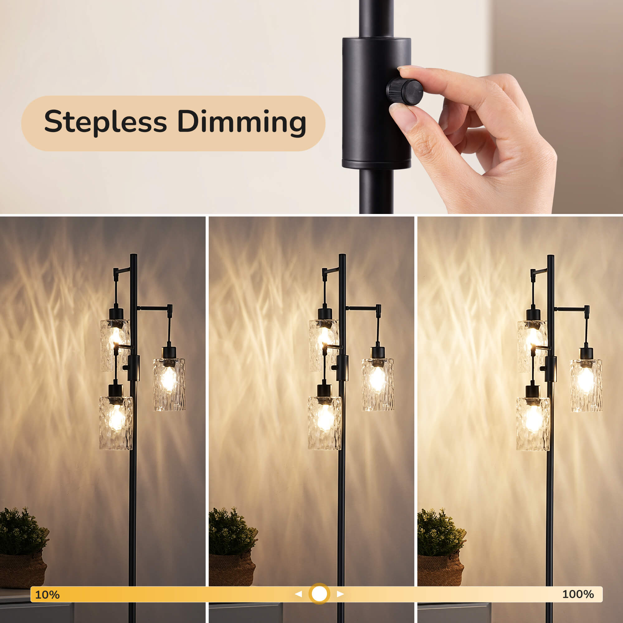 70in Industrial Floor Lamp for Living Room