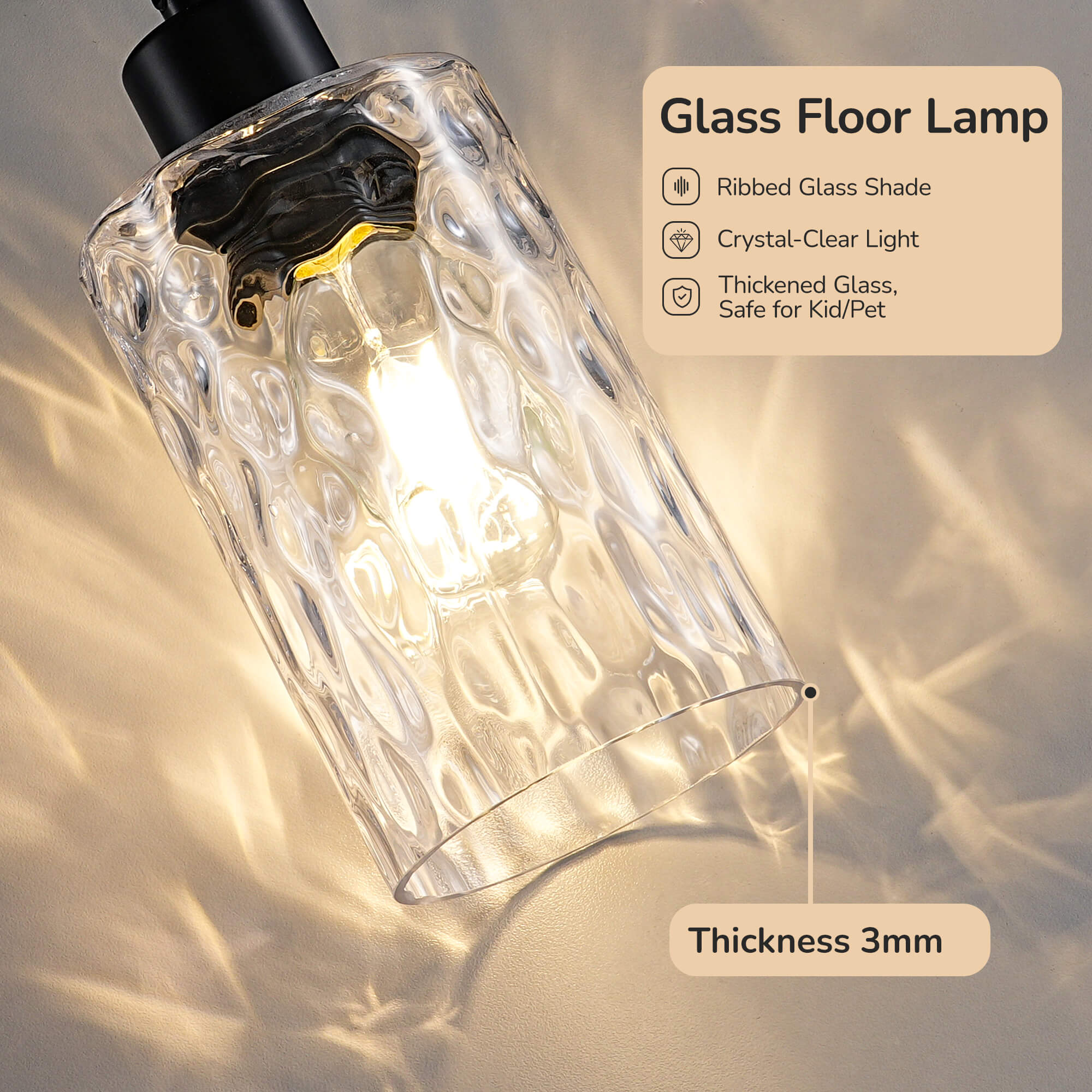 70in Industrial Floor Lamp for Living Room