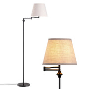 62" Tall Vintage Swing Arm Floor Lamp with 350° Adjustable Arm & Foot Switch