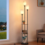 Floor Lamp with Shelf for Living Room