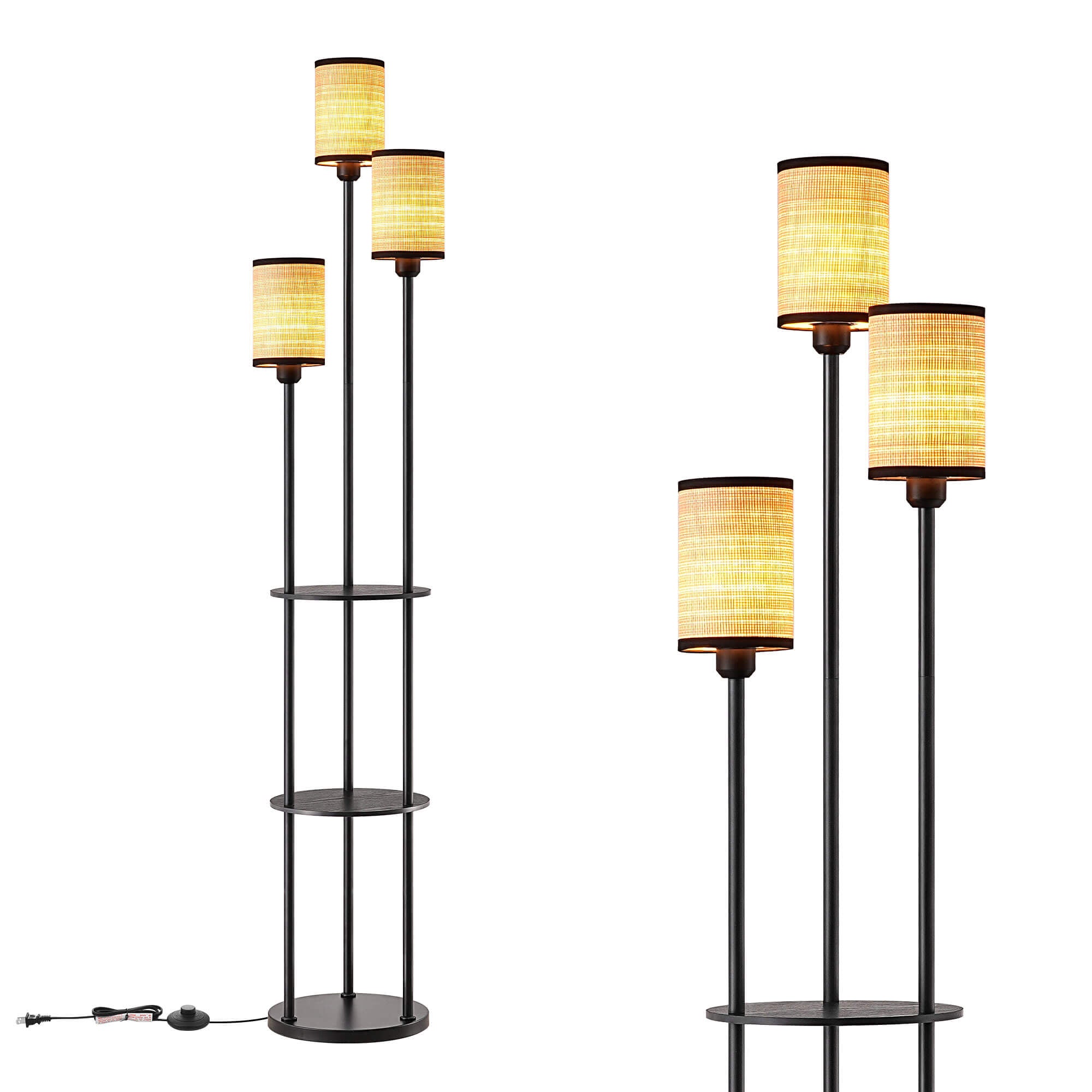 70in Floor Lamp with Shelf for Living Room