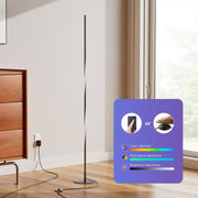57" RGB LED Corner Floor Lamp — Dimmable Ambient Light with Remote & Foot Switch