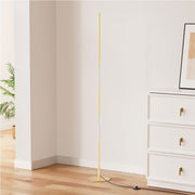 57" Gold Spiral Twist RGB LED Floor Lamp with Remote Control