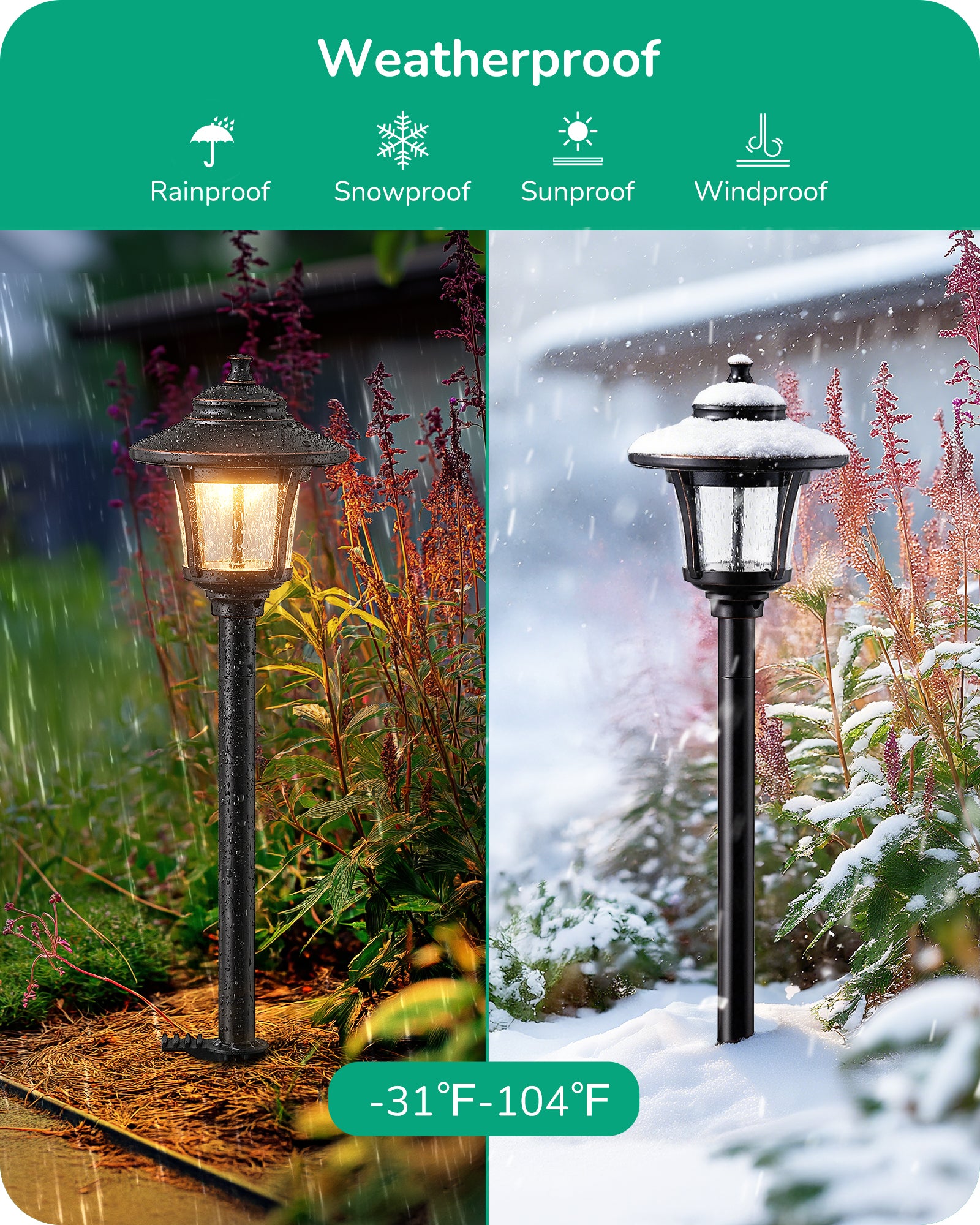 EDISHINE Low Voltage Pathway Lights Wired - Thumbnail 2