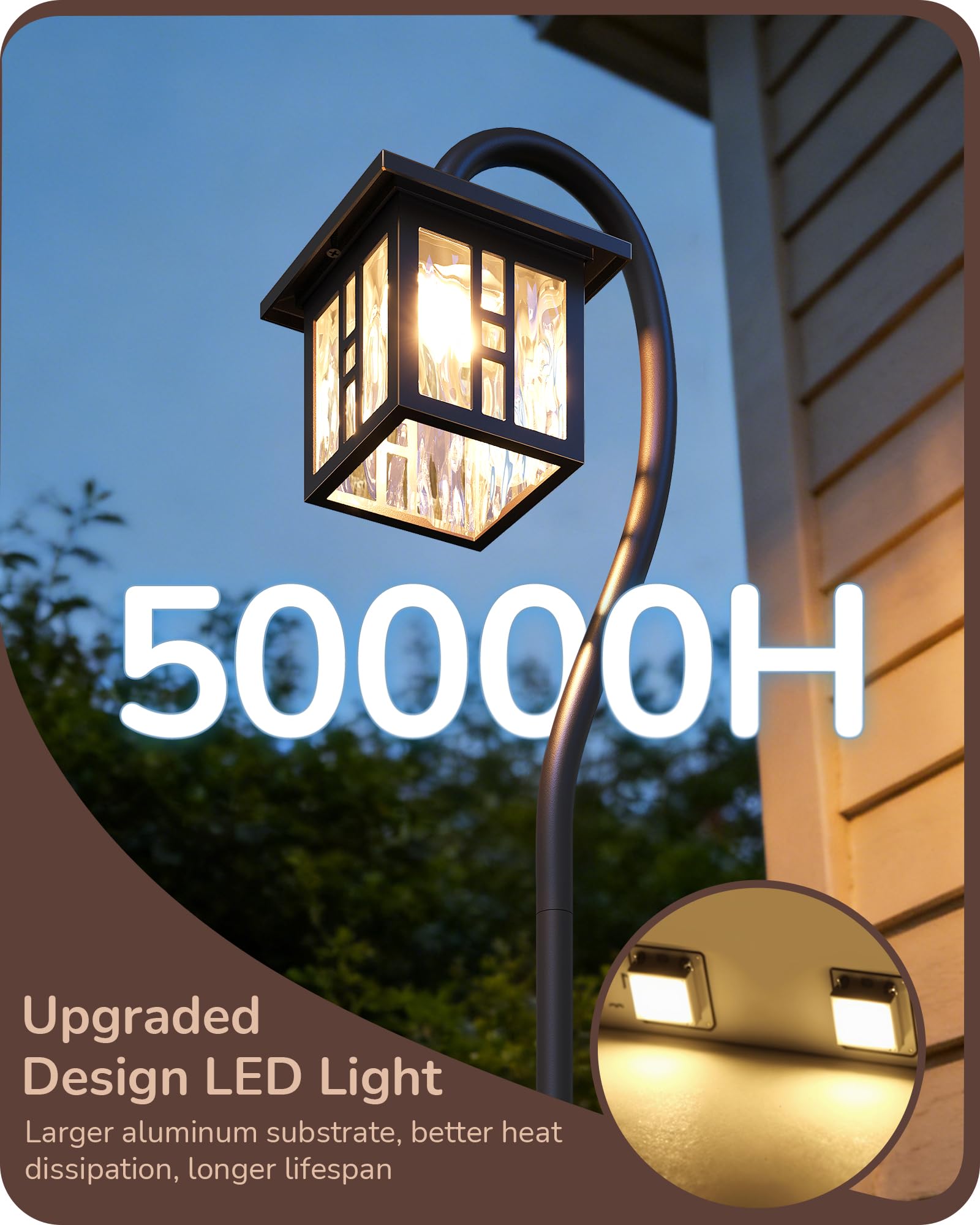 Low Voltage Landscape Lighting, 3.4W 155LM Oil-Rubbed Bronze Outdoor Landscape Path Lights