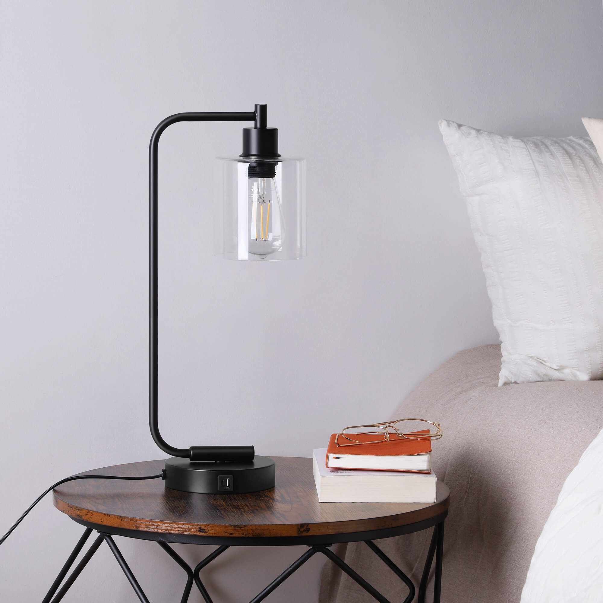 EDISHINE | Touch-Control Dimmable Table Lamp with Dual USB Ports