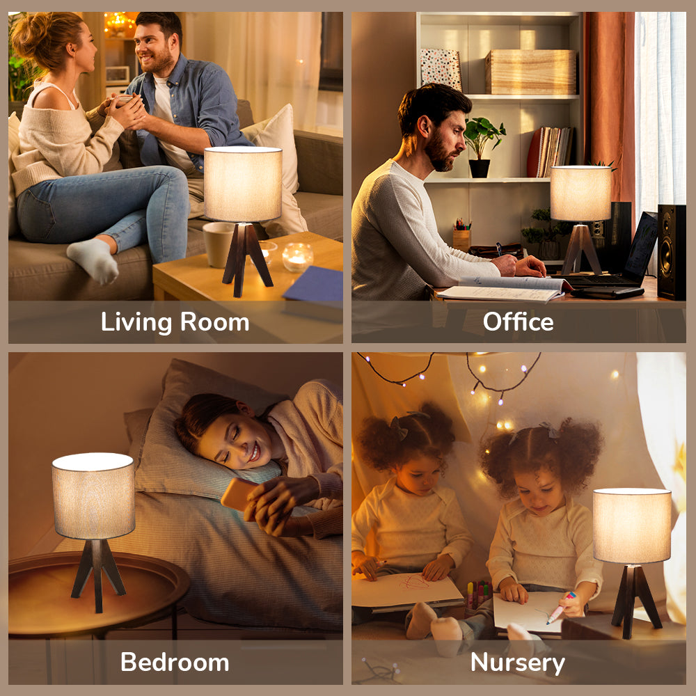 EDISHINE Wood Table Lamp (Set of 2)-HLTL25R9