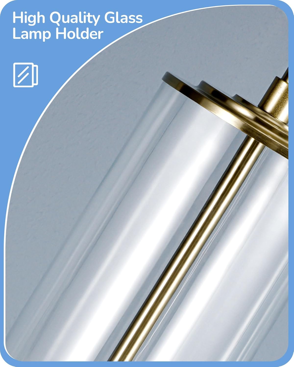 EDISHINE | DIY Fillable Glass Table Lamp Set with Linen Shade