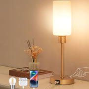 EDISHINE 19" Gold Glass Table Lamp with Touch Control-HLTL08B