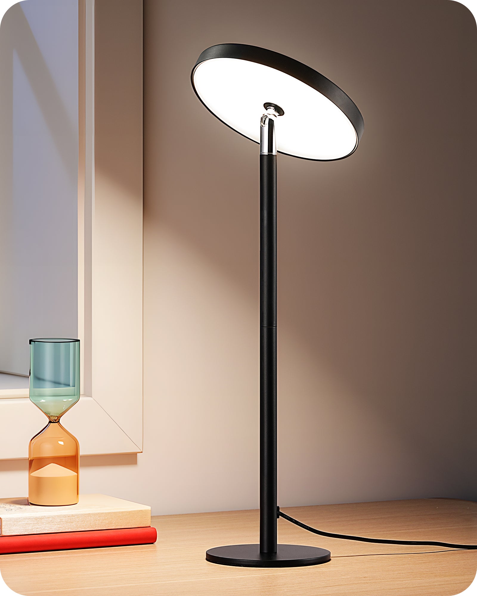 Modern Touch-Control LED Task Table Lamp with Adjustable Height & Memory Dimming