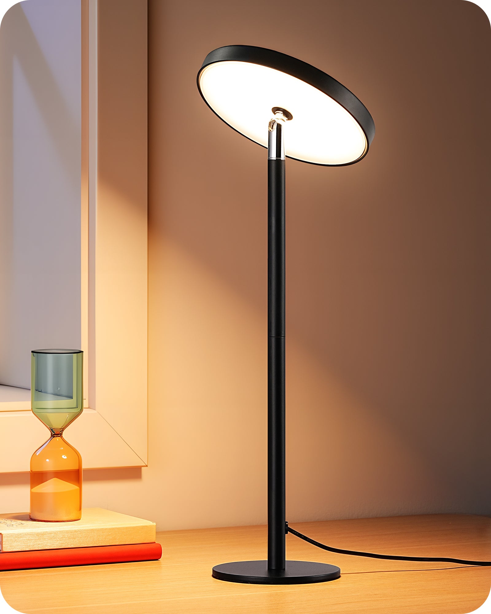 Modern Touch-Control LED Task Table Lamp with Adjustable Height & Memory Dimming