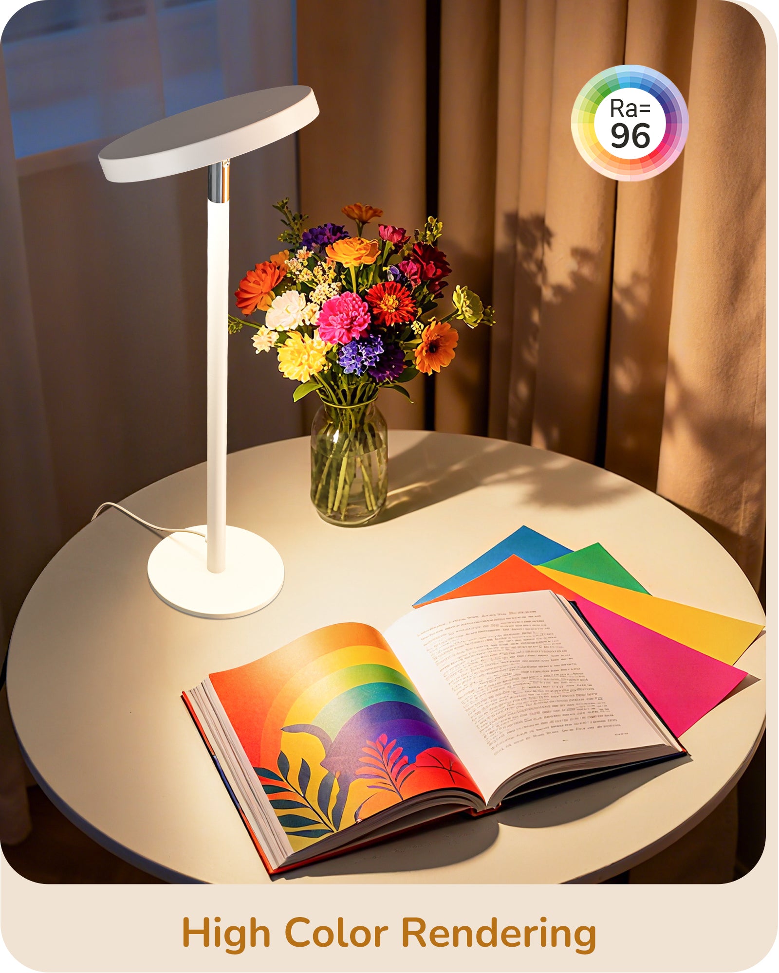 Modern Touch-Control LED Task Table Lamp with Adjustable Height & Memory Dimming