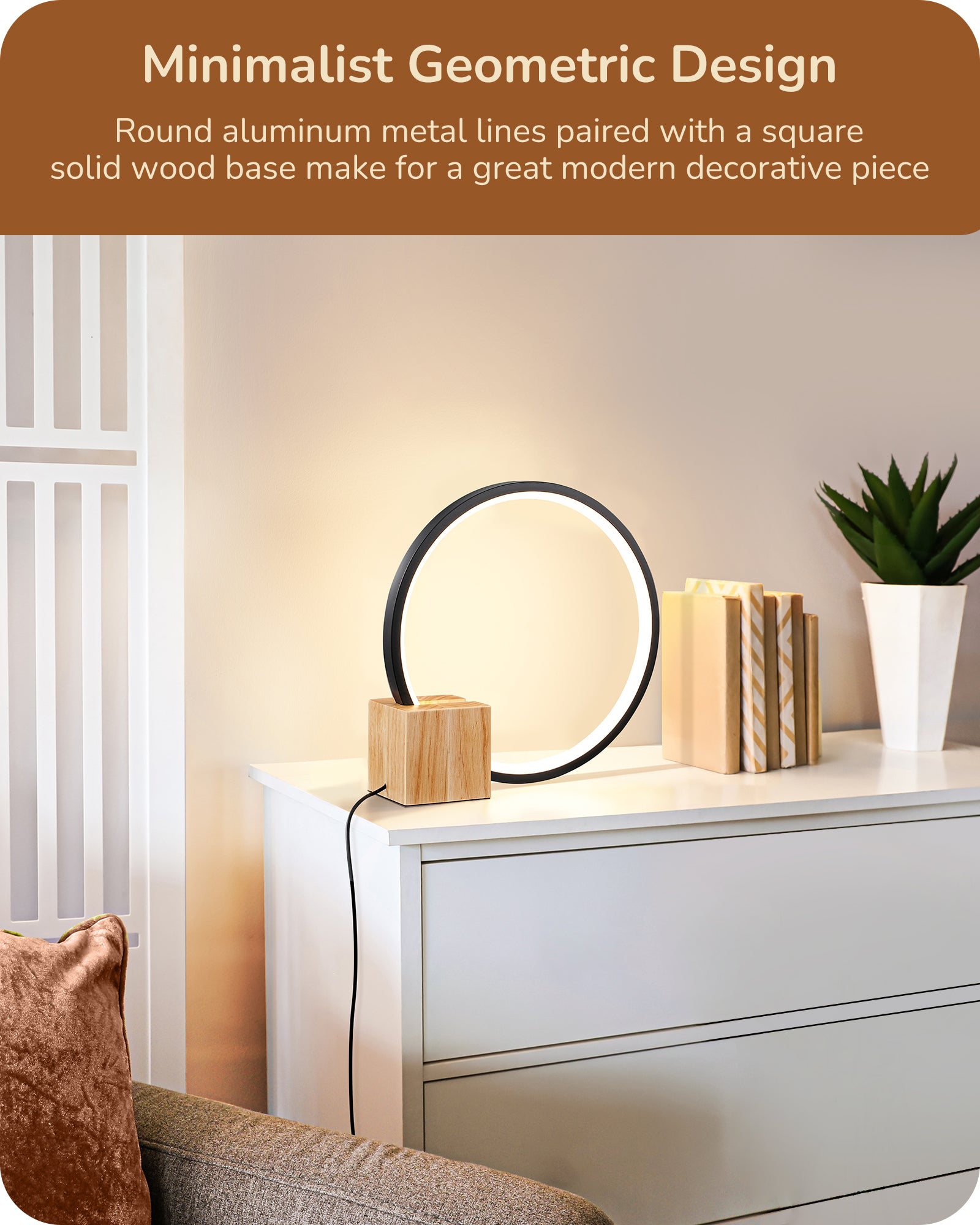 EDISHINE Modern Dimmable LED Table Lamp-HLTL12R