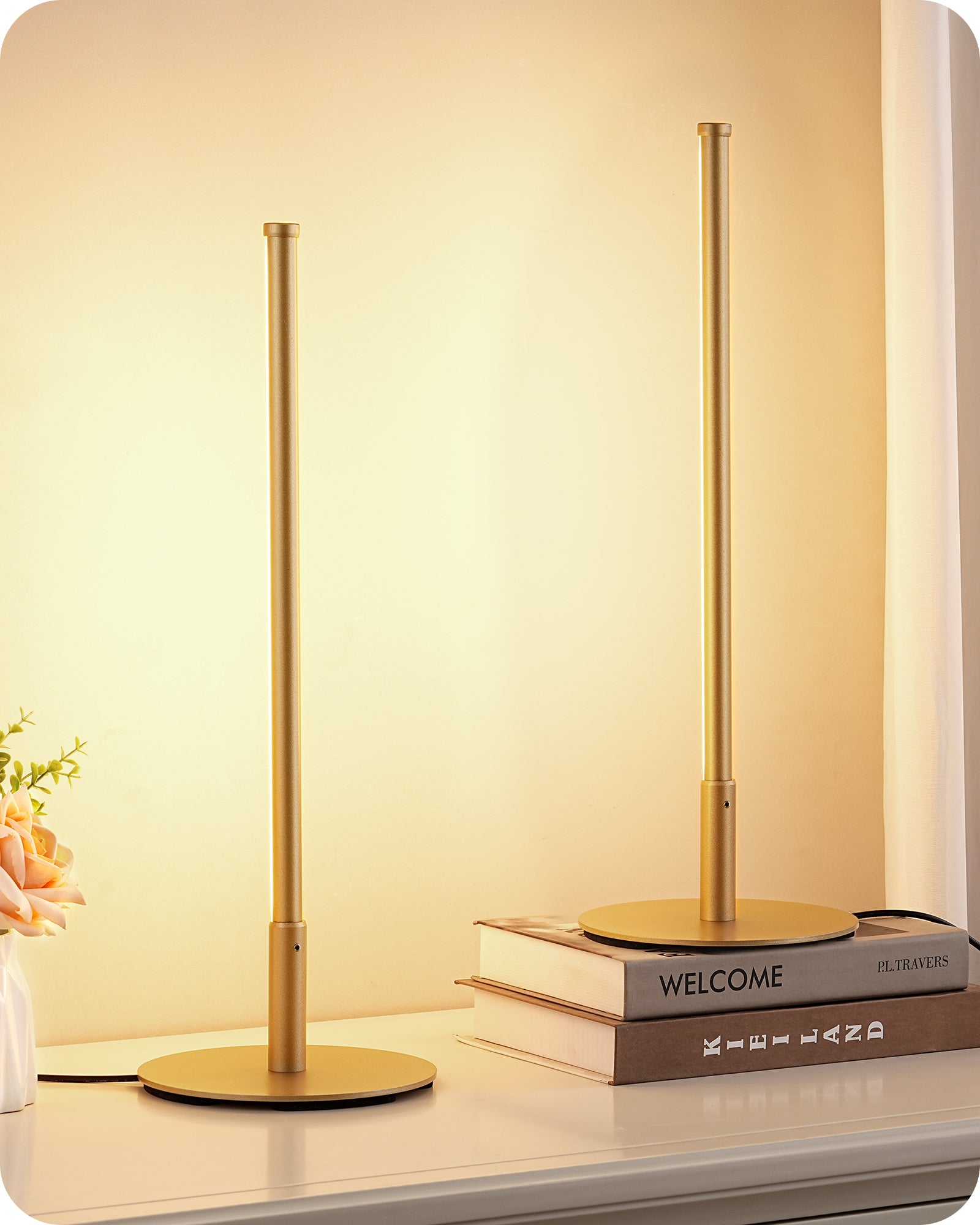 EDISHINE 2PCS Minimalist LED Table Lamp-HLTL12W