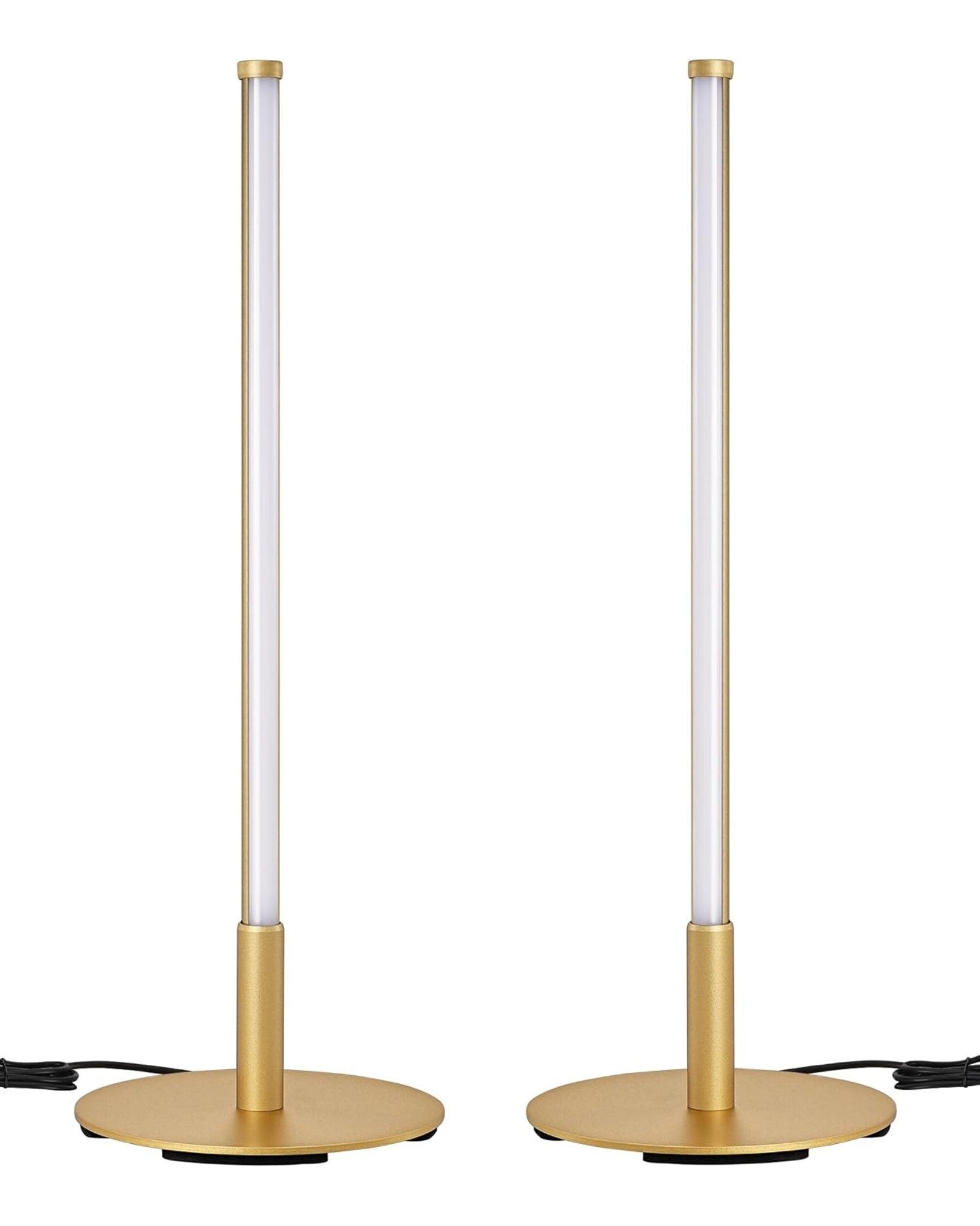 EDISHINE | Modern Minimalist Dimmable LED Table Lamp Set (Gold)