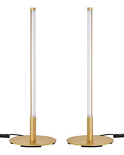EDISHINE | Modern Minimalist Dimmable LED Table Lamp Set (Gold)